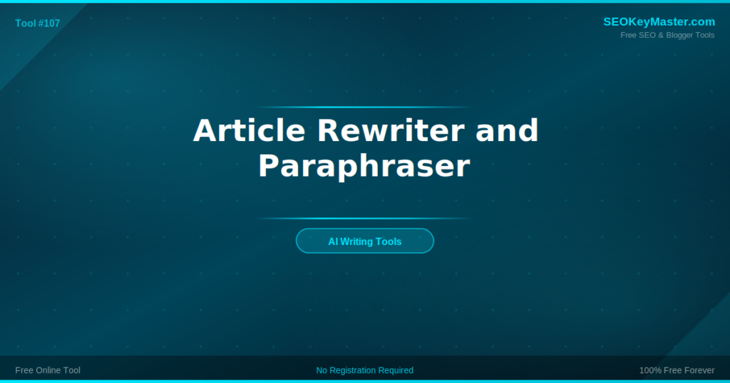 Article Rewriter and Paraphraser