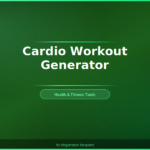 Cardio Workout Generator