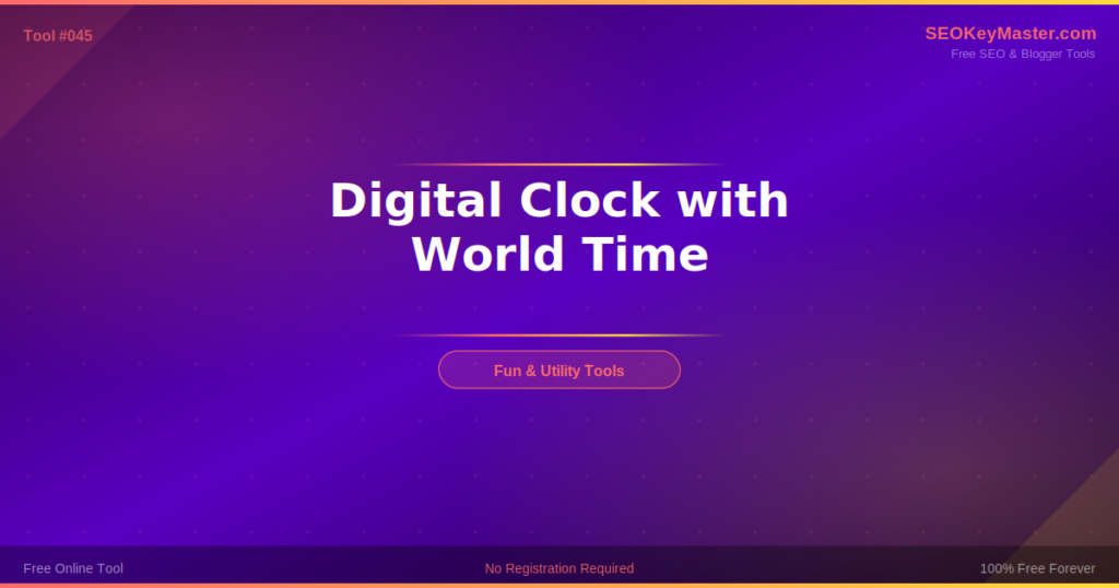 Digital Clock with World Time