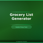 Grocery List Generator