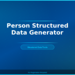 Person Structured Data Generator