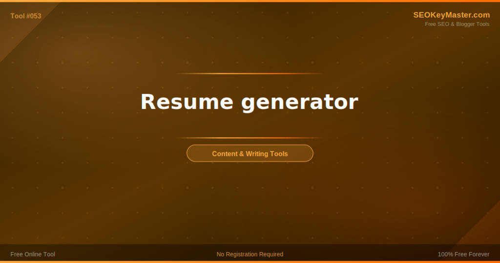 Resume generator