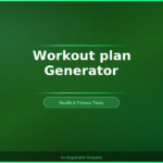 Workout plan Generator